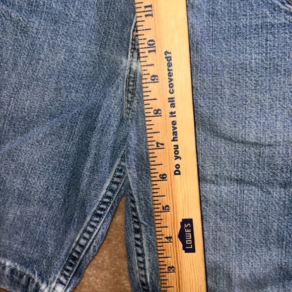 Vintage 90s Bugle Boy 4R Blue Denim Cargo Carpenter 4 Pocket Shorts (U) - Picture 3 of 7